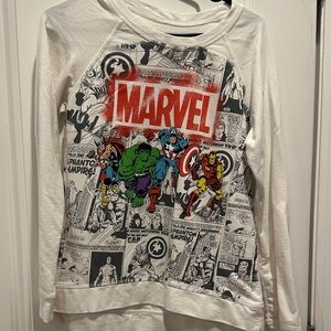 Marvel White Graphic Sweatshirt